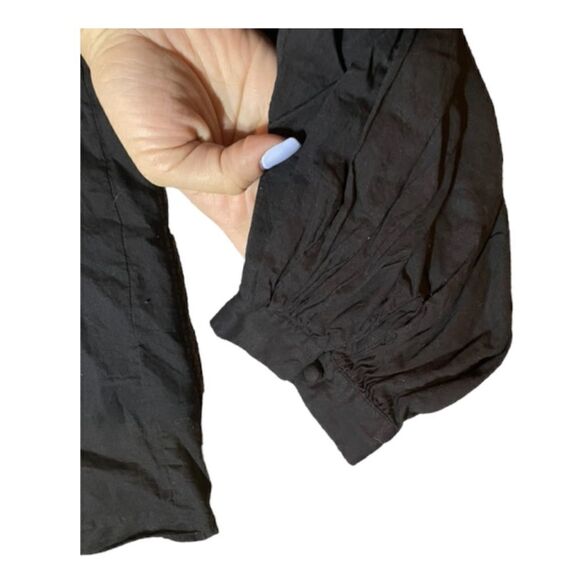 H&M Black Blouse with Puff Sleeve Size 10 - Picture 4 of 6